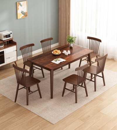 北欧餐桌椅组合3D模型下载